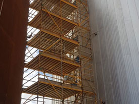 125m High access towers to fuel tanks at Kwinana Puma Energy