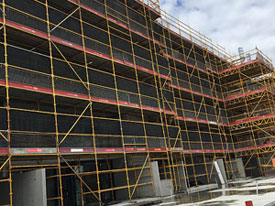 Temporary roof structure Scaffolding Project Perkins Belmont Forum