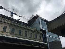 Scaffold for Old Melbourne Hotel Redevelopment